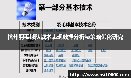 杭州羽毛球队战术表现数据分析与策略优化研究